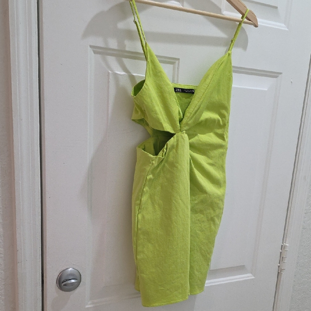 Zara Lime Green Women's Dress Size M